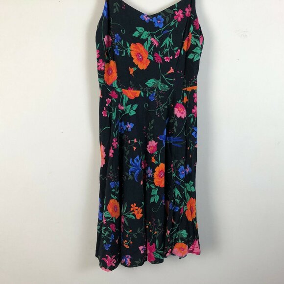 Old Navy M Mini Dress Smocked Back Pleated Floral Womens Sleeveless Pullover - Picture 4 of 8